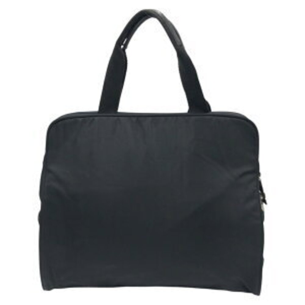 Prada handbag logo triangle black nylon bag Tessuto business